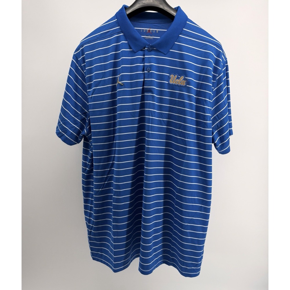 Jordan Air Mens Striped UCLA Polo blue XXL - Picture 1 of 5
